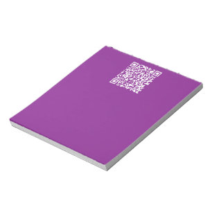 Instant QR code with Your Website URL Purple Notepad