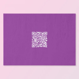 Instant QR code with Your Website URL   Purple Tissue Paper