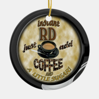 INSTANT RD - REGISTERED DIETITIAN - ADD COFFEE CERAMIC TREE DECORATION