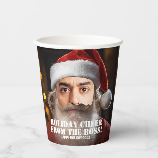Instant Santa! Just add your face. Paper Cups