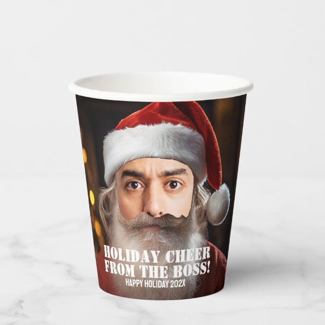 Instant Santa! Just add your face. Paper Cups (Front)
