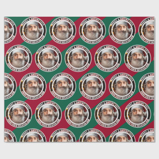 Instant Santa! Just add your face.  Wrapping Paper