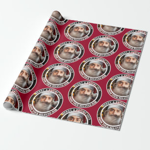 Instant Santa! Just add your face.  Wrapping Paper