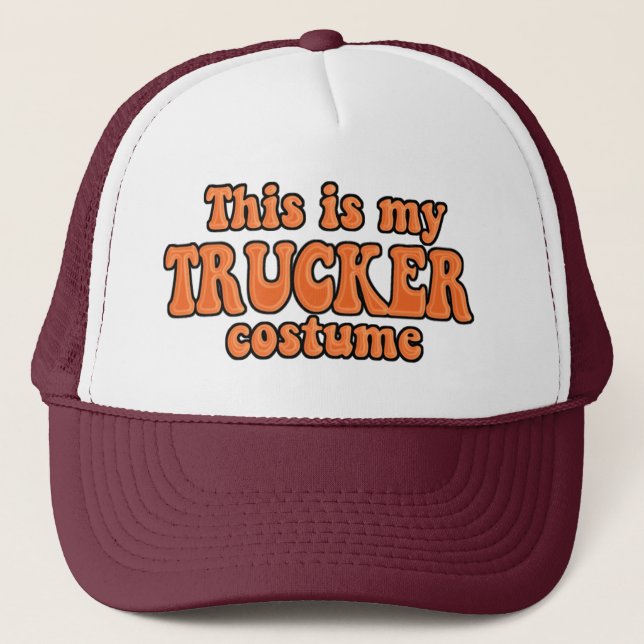 Instant Trucker Halloween Costume Trucker Hat (Front)