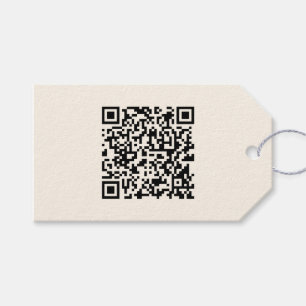 Instantly Create a QR Code   Editable Off White Gift Tags