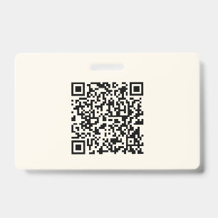 Instantly Create a QR Code   Editable Off White ID Badge