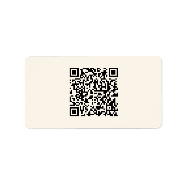Instantly Create a QR Code | Editable Off White Label (Front)