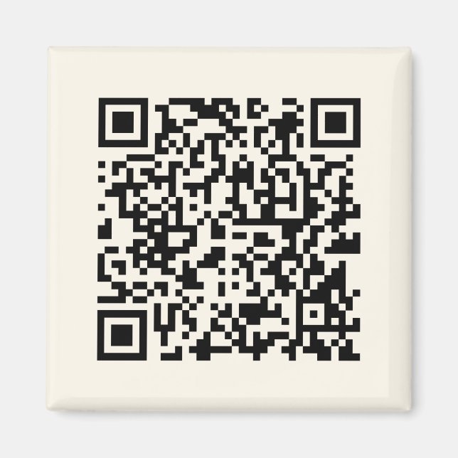 Instantly Create a QR Code | Editable Off White Magnet (Front)