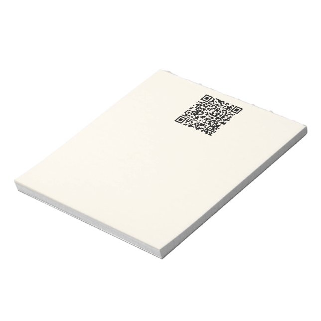 Instantly Create a QR Code | Editable Off White Notepad (Rotated)