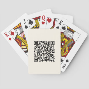 Instantly Create a QR Code   Editable Off White Playing Cards