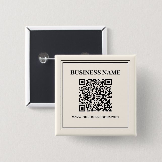 Instantly Create a Scannable QR code for Business 15 Cm Square Badge (Front & Back)