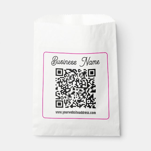 Instantly Create a Scannable QR code for Business Favour Bags (Front)
