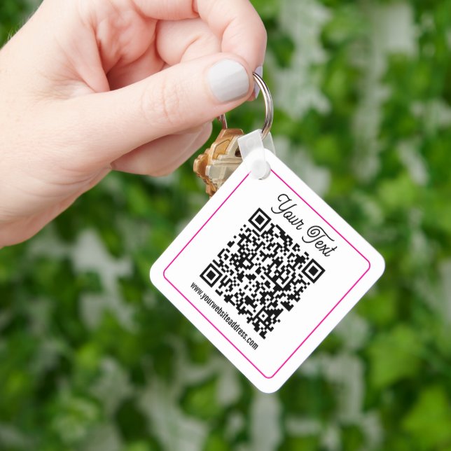 Instantly Create a Scannable QR code for Business Key Ring (Hand)