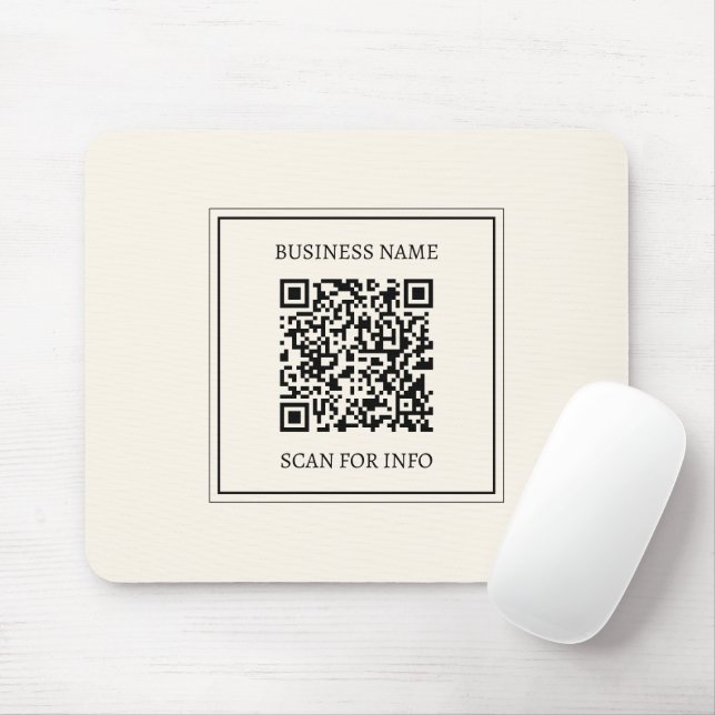 Instantly Create a Scannable QR code for Business Mouse Mat (With Mouse)