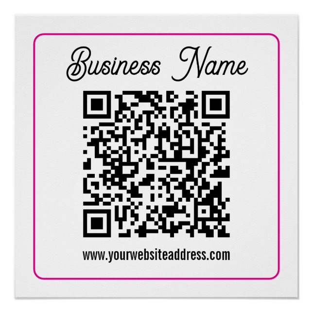 Instantly Create a Scannable QR code for Business Poster (Front)