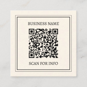 Instantly Create a Scannable QR code for Business Square Business Card