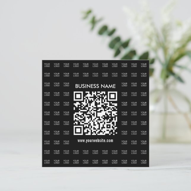 Instantly Create Scannable QR code & Logo Pattern Card (Standing Front)