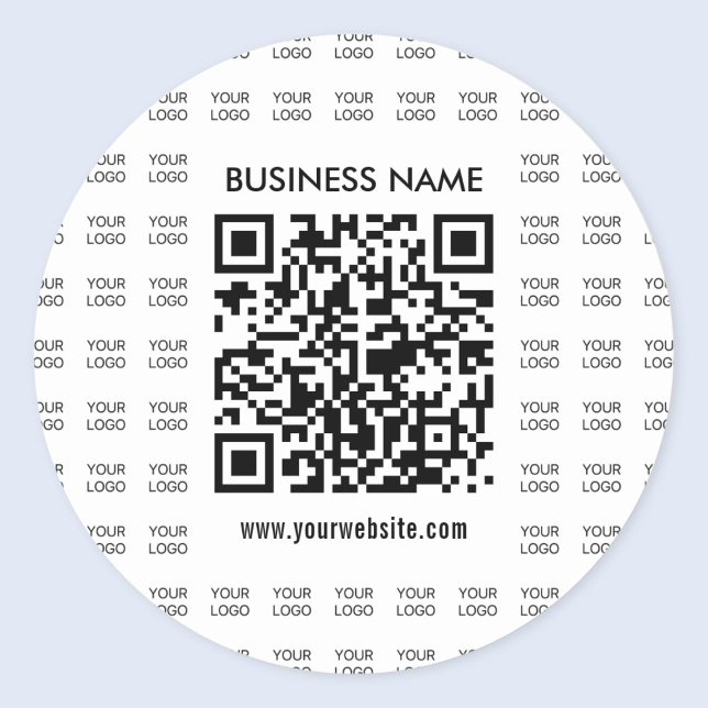 Instantly Create Scannable QR code & Logo Pattern Classic Round Sticker (Creator Uploaded)
