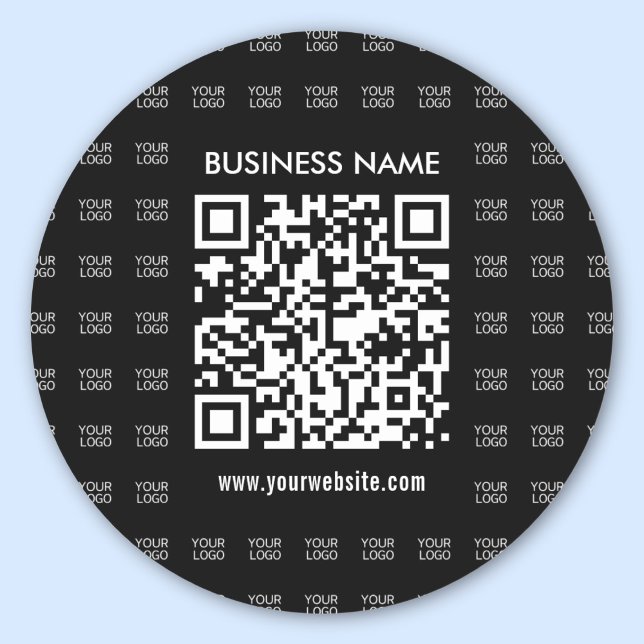 Instantly Create Scannable QR code & Logo Pattern Classic Round Sticker (Creator Uploaded)
