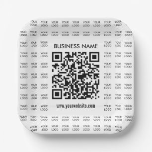 Instantly Create Scannable QR code & Logo Pattern Paper Plate