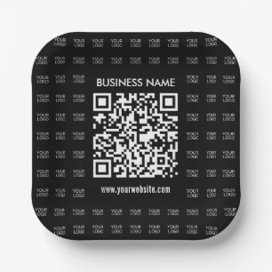 Instantly Create Scannable QR code & Logo Pattern Paper Plate