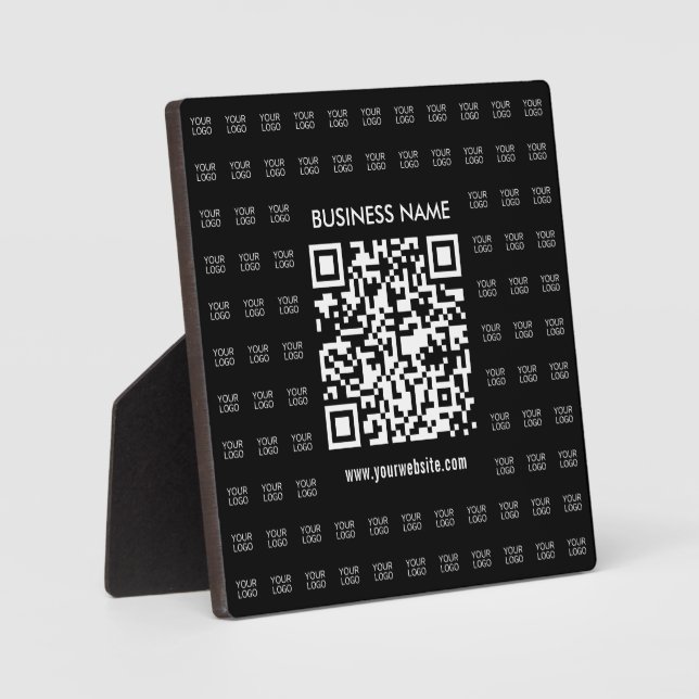 Instantly Create Scannable QR code & Logo Pattern Plaque (Front)