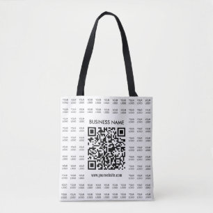 Instantly Create Scannable QR code & Logo Pattern Tote Bag