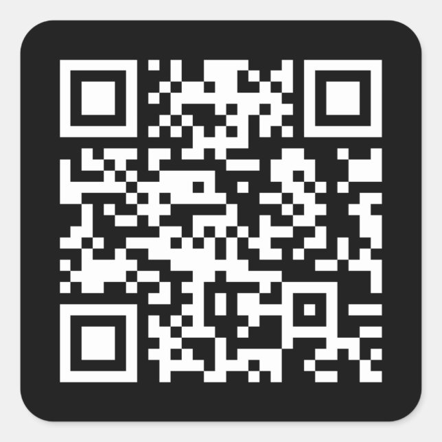 INSTANTLY CREATE SCANNABLE QR Code with your URL  Square Sticker (Front)