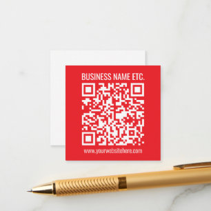Instantly Create Your Own QR Code   Editable Red Enclosure Card