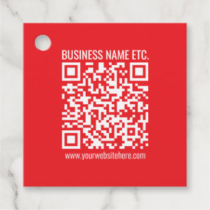 Instantly Create Your Own QR Code   Editable Red Favour Tags