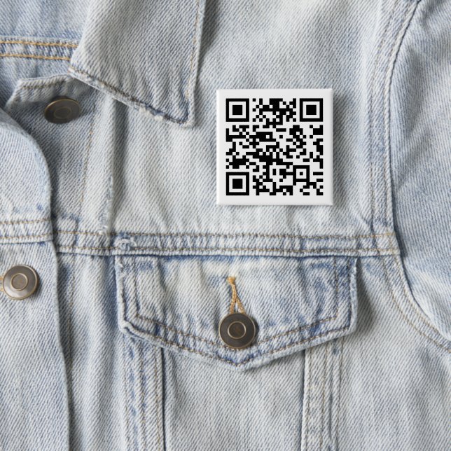 Instantly Created QR Code (by entering your URL) 15 Cm Square Badge (In Situ)