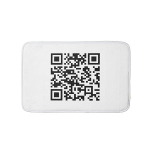Instantly Created QR Code (by entering your URL) Bath Mat