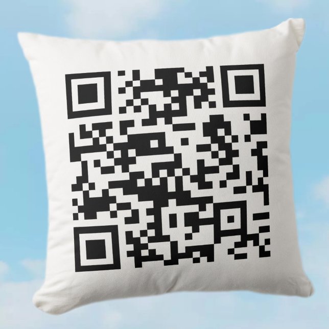 Instantly Created QR Code (by entering your URL) Cushion (Creator Uploaded)
