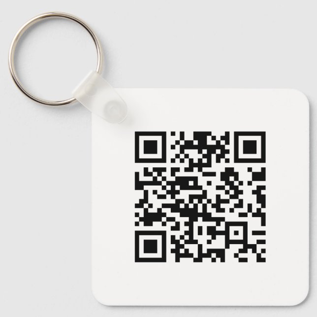 Instantly Created QR Code (by entering your URL) Key Ring (Front)