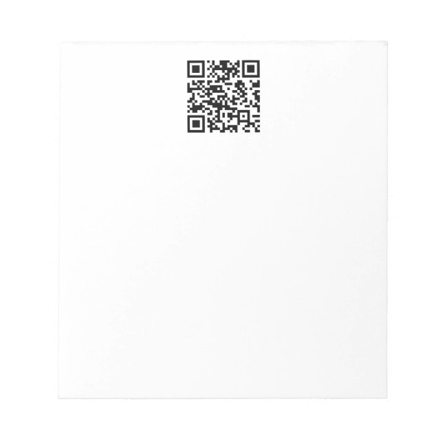 Instantly Created QR Code (by entering your URL) Notepad (Front)