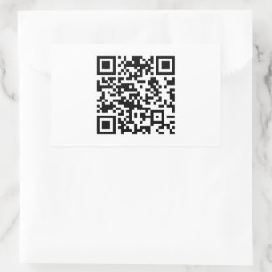 Instantly Created QR Code (by entering your URL) Rectangular Sticker