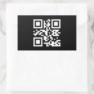 Instantly Created QR Code (by entering your URL) Rectangular Sticker