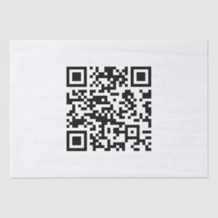 Instantly Created QR Code (by entering your URL) Tissue Paper