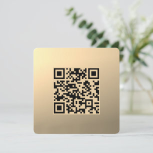 Instantly Editable QR code Template Faux Gold
