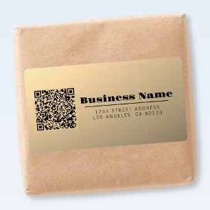 Instantly Editable QR code Template Faux Gold
