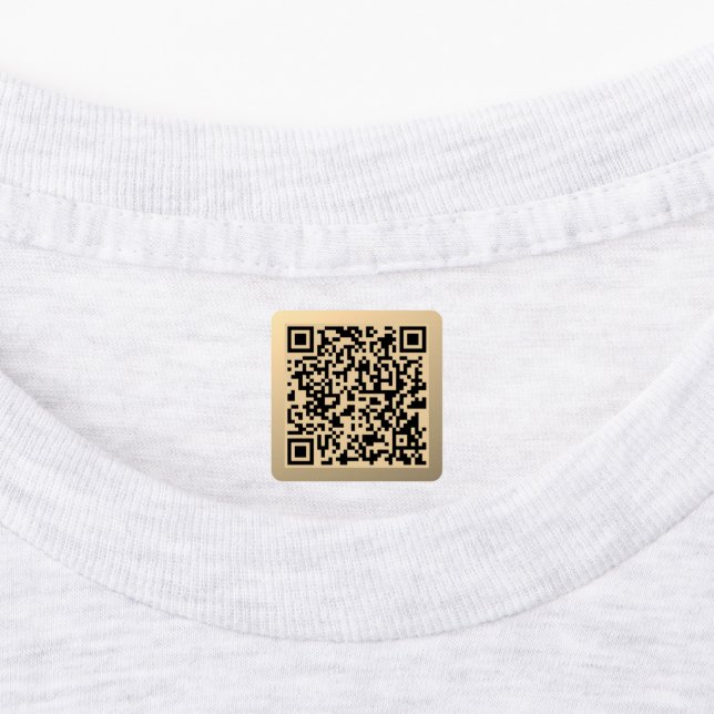 Instantly Editable QR code Template | Faux Gold (Affixed)