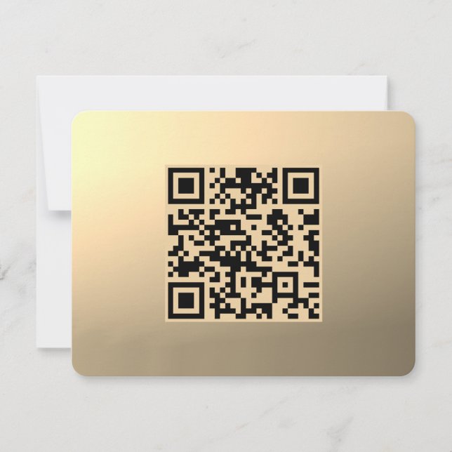 Instantly Editable QR code Template | Faux Gold (Front)