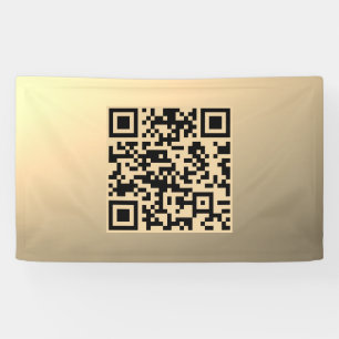 Instantly Editable QR code Template Faux Gold Banner