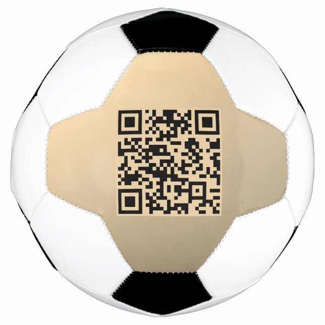 Instantly Editable QR code Template | Faux Gold Football (Front)