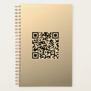 Instantly Editable QR code Template Faux Gold Planner