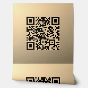 Instantly Editable QR code Template Faux Gold Wallpaper