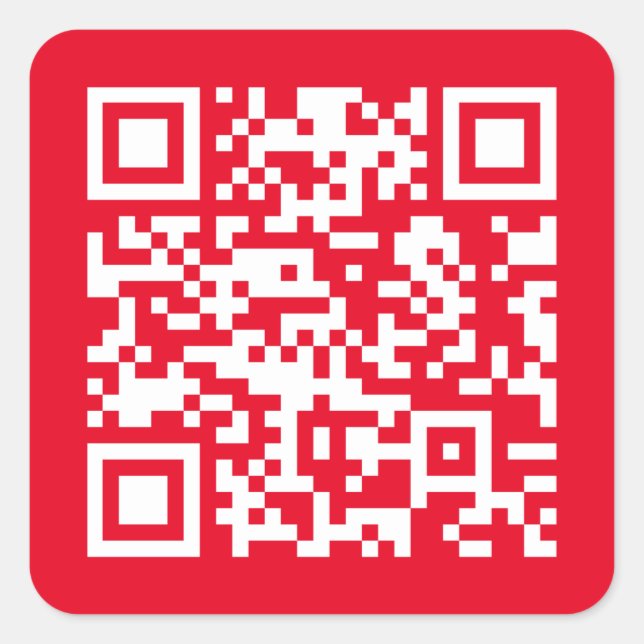 INSTANTLY GENERATE QR Code with any website Square Sticker (Front)