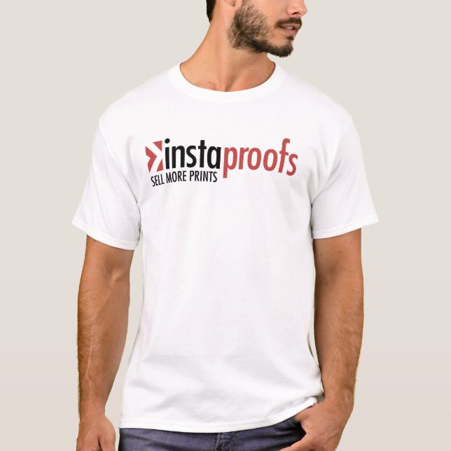 Instaproofs - basic white front logo T-Shirt (Front)