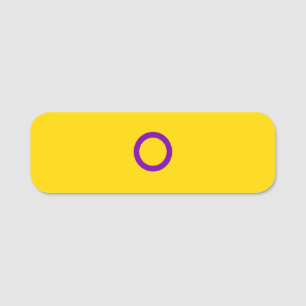 Instersex Flag Name Tag