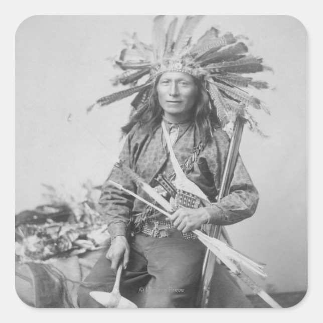 Instigator of Indian Revolt at Pine Square Sticker (Front)